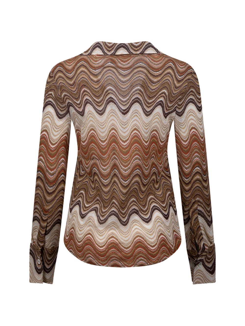 maglia a maniche lunghe a zigzag 