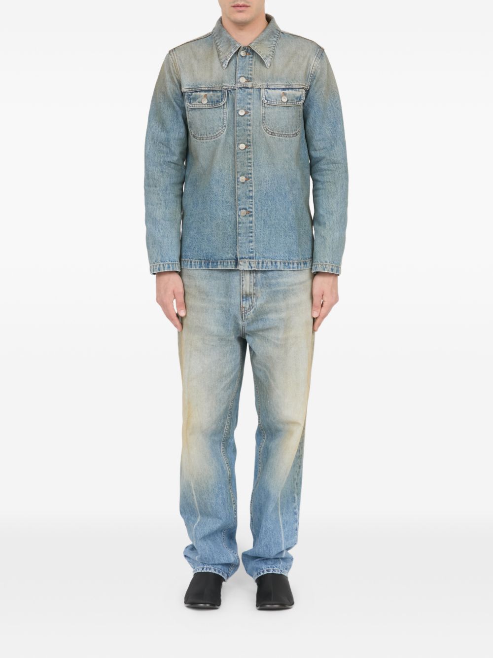 Giacca denim con tasche 