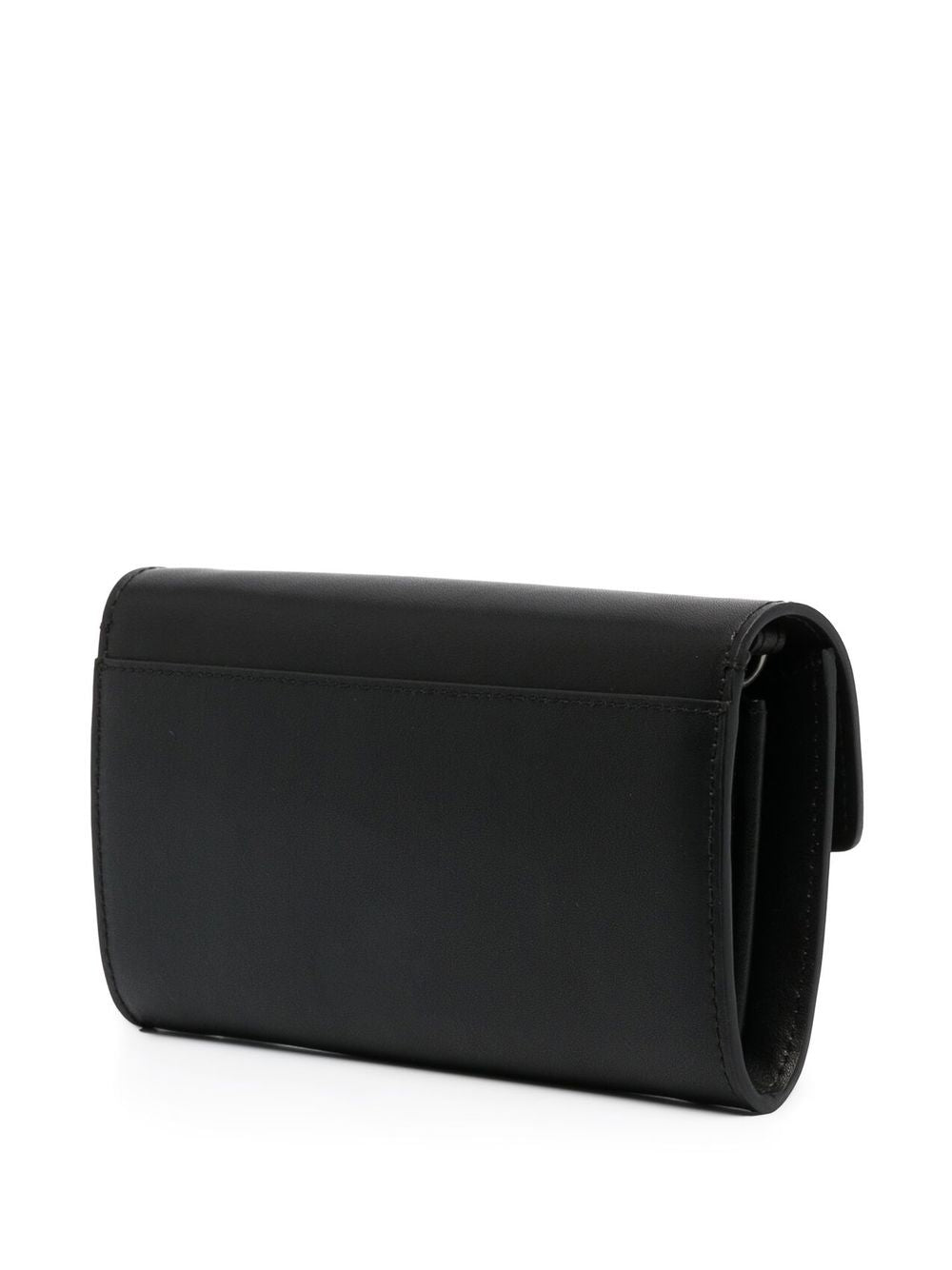 Borsa a tracolla con placca logo 