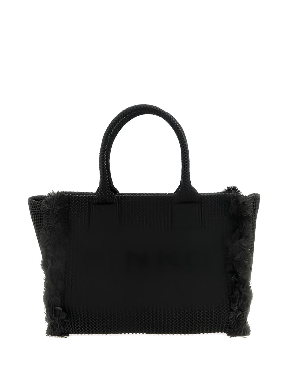 borsa tote con frange effetto rafia 