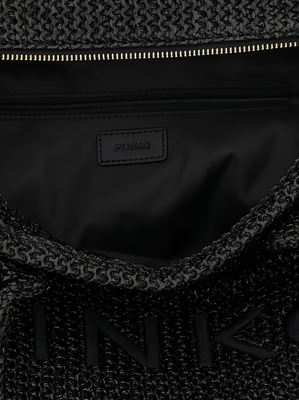 borsa tote con frange effetto rafia 
