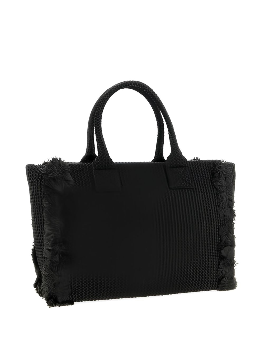 borsa tote con frange effetto rafia 