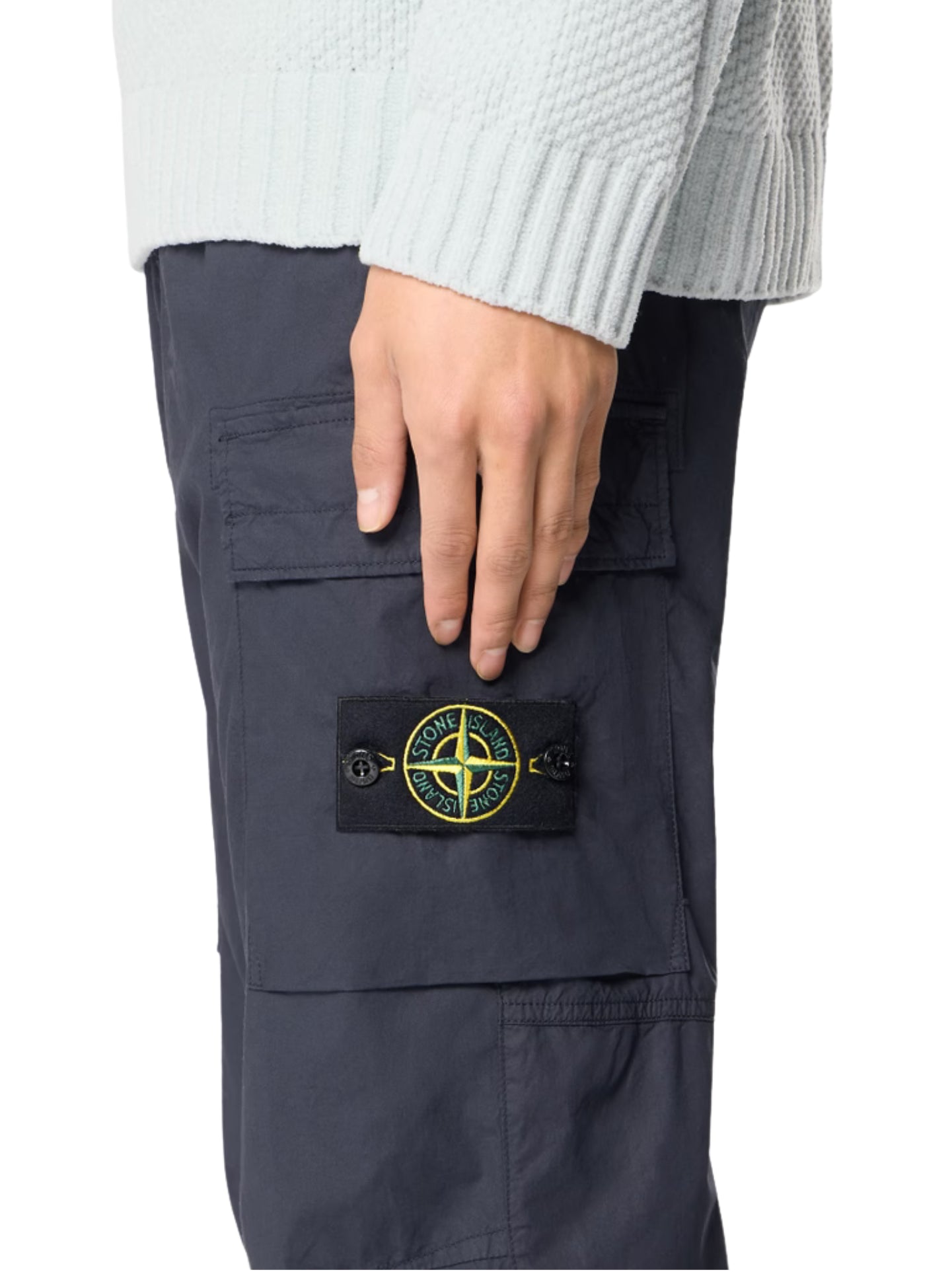 Pantalone cargo vestibilità regular tapered con vita elasticizzata 