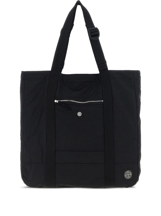 Borsa tote con applicazione 