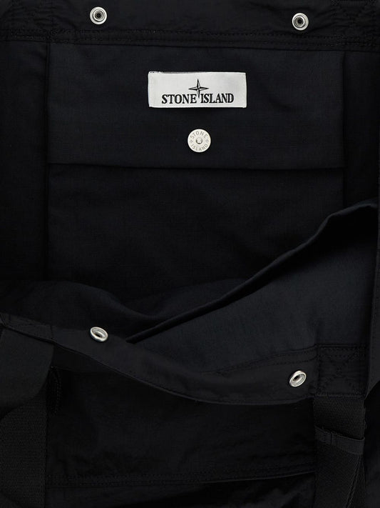 Borsa tote con applicazione 