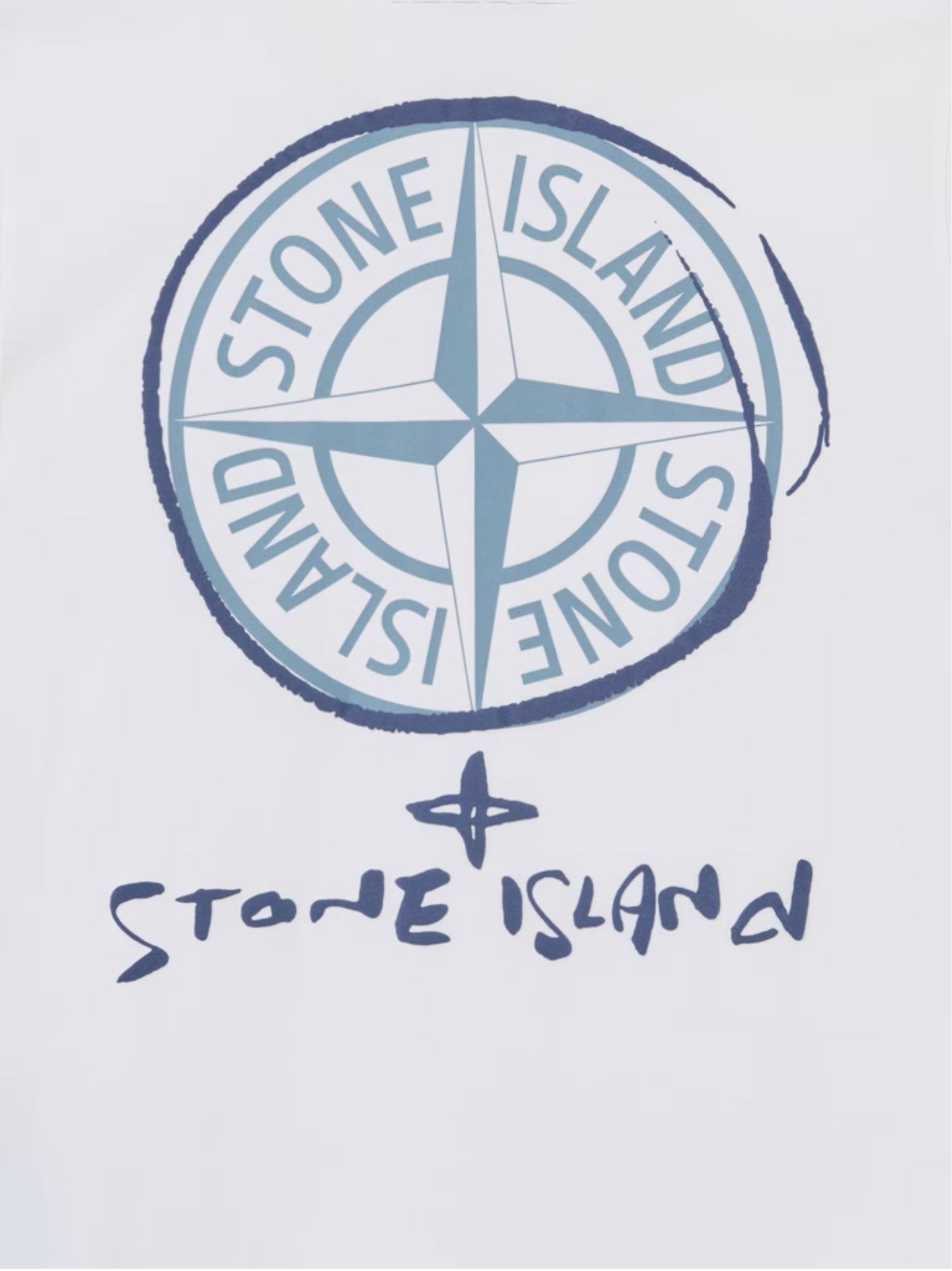 T-shirt vestibilità regular con stampa 'Scribble Compass' 