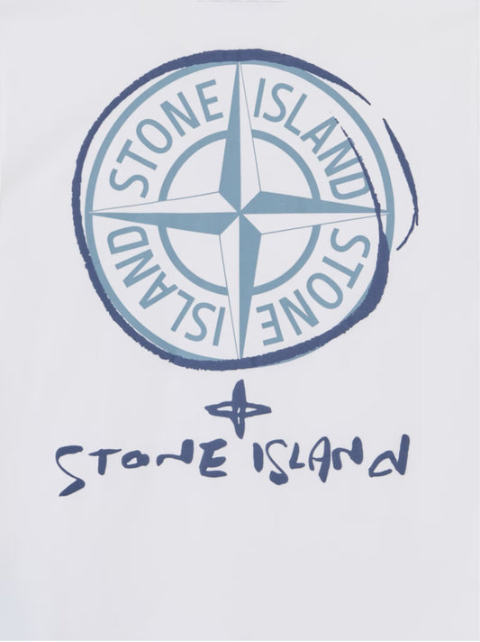 T-shirt vestibilità regular con stampa 'Scribble Compass' 