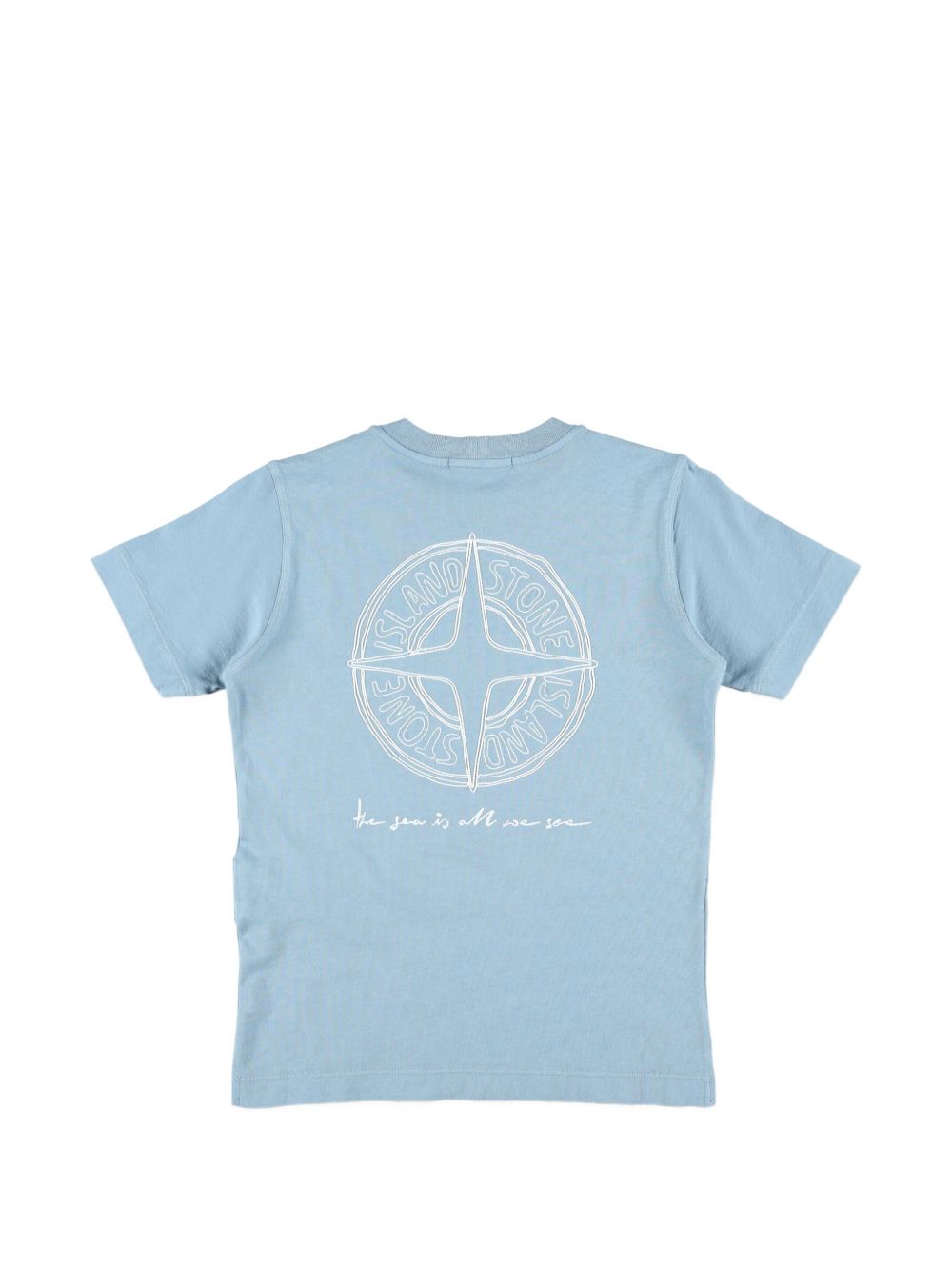 T-shirt con logo e motivo bussola 