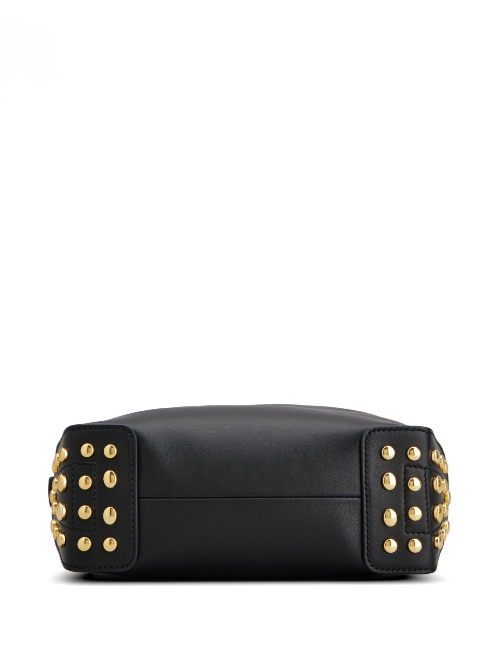 borsa tote in pelle con borchie metalliche 
