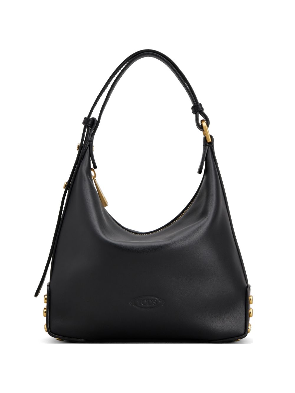 borsa tote in pelle con borchie metalliche 