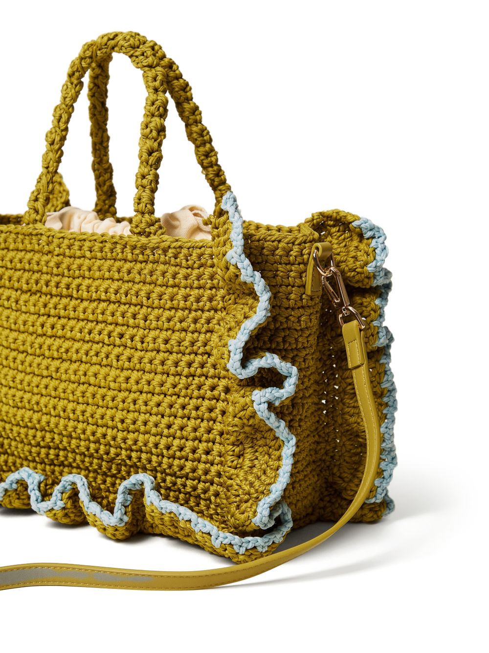 Borsa tote con ruches 