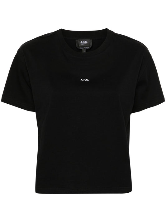T-shirt crop con stampa 