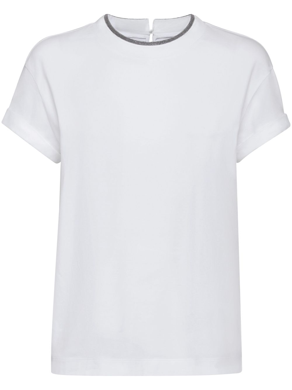 T-shirt con orlo a contrasto 