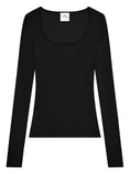 Carica l'immagine nel visualizzatore della galleria, Maglione a coste 126MTO479FI00019999BLACK COURREGES
