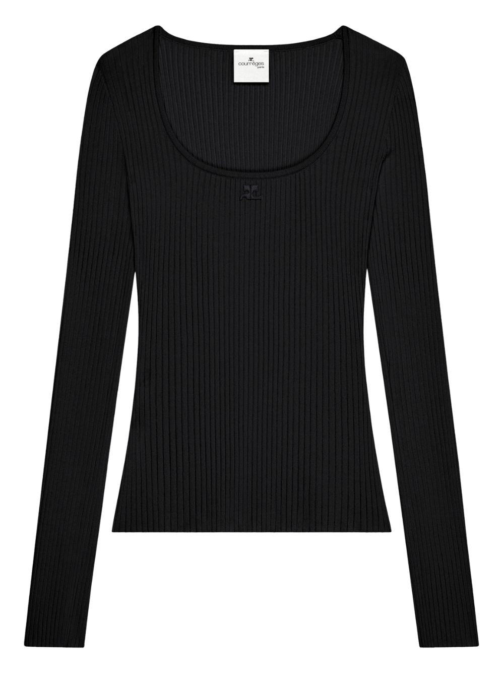 Maglione a coste 126MTO479FI00019999BLACK COURREGES