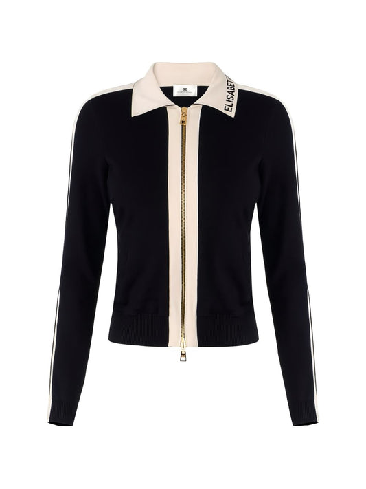 Cardigan con logo 