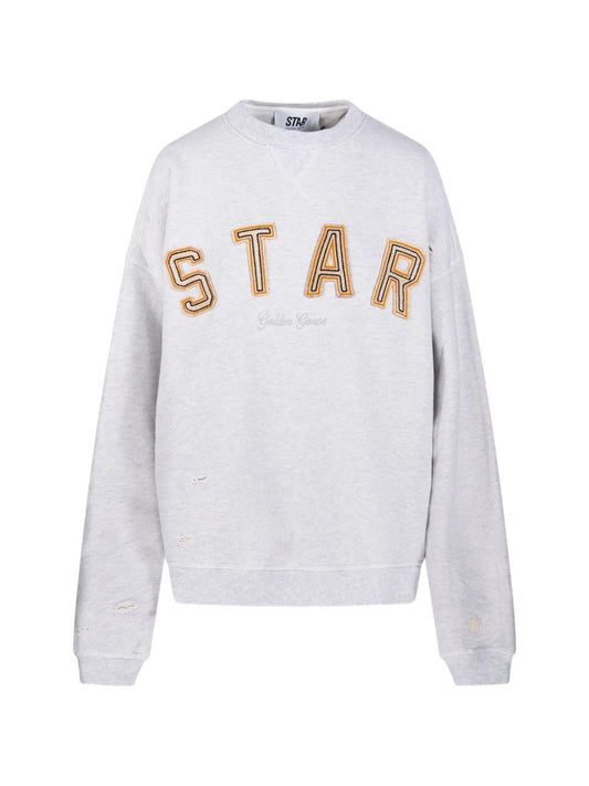 Felpa con stelle ricamate 