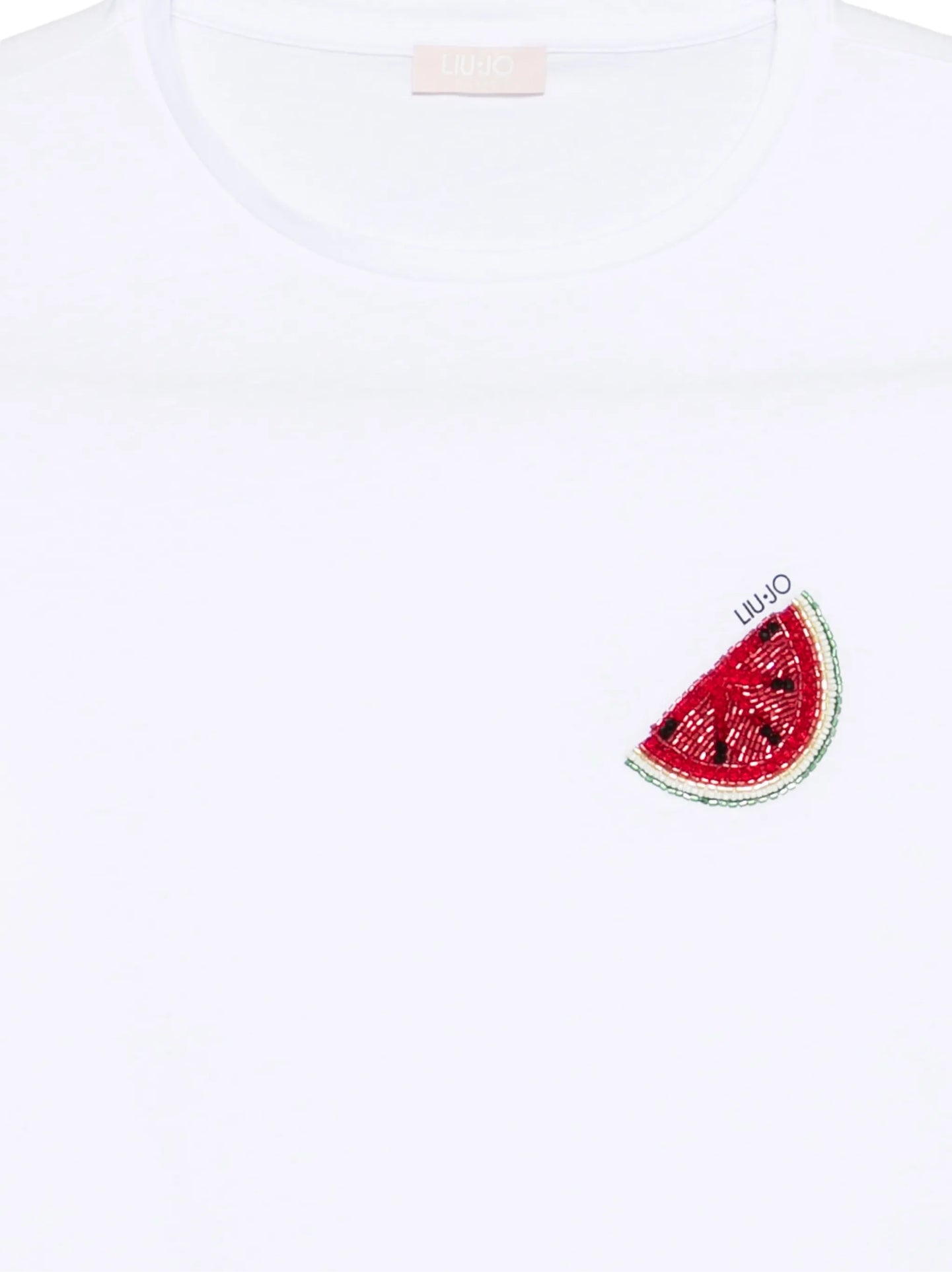 T-shirt girocollo con ricamo 