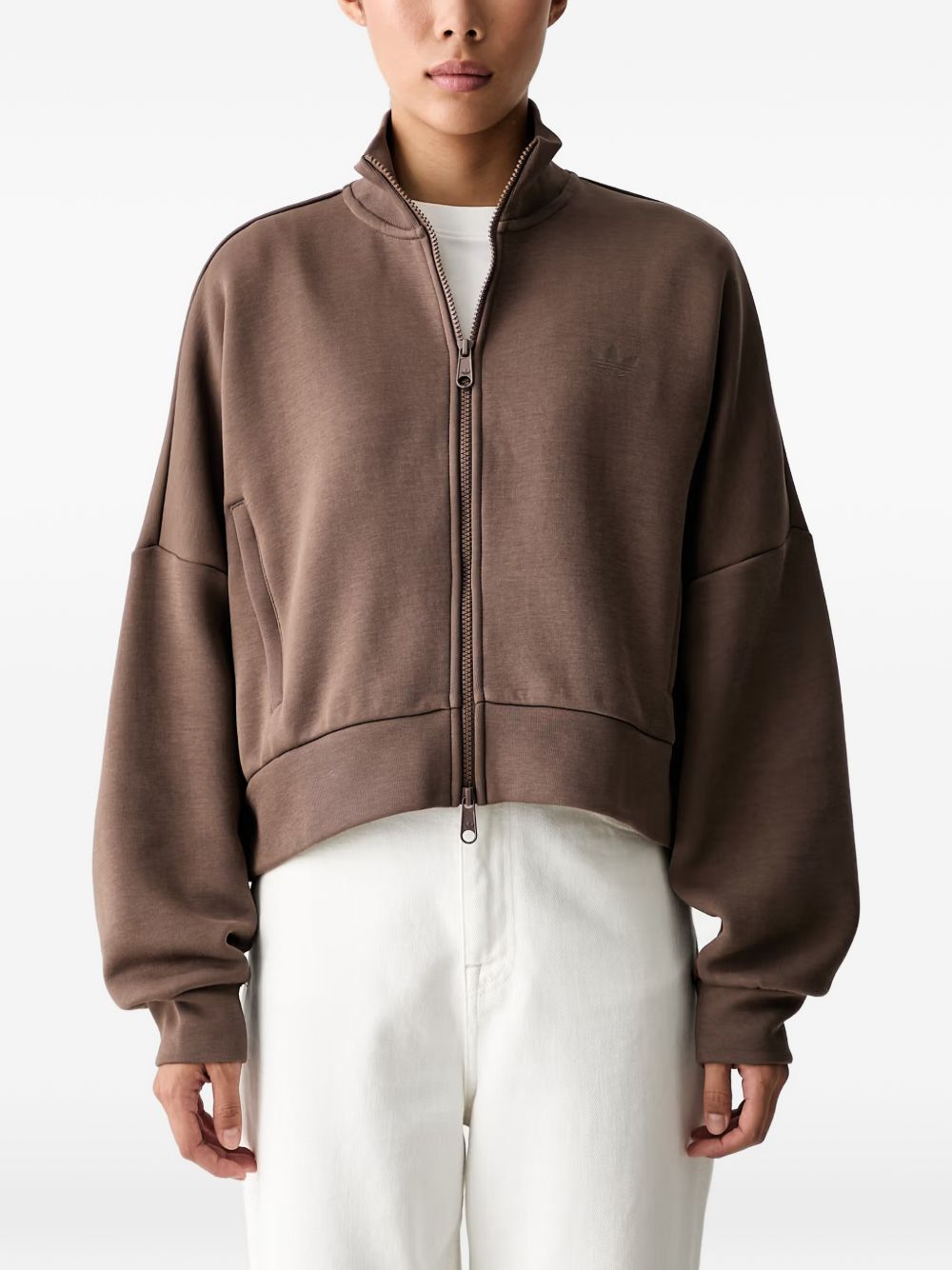 Felpa adidas Originals Spacer Track Top Donna Marrone 