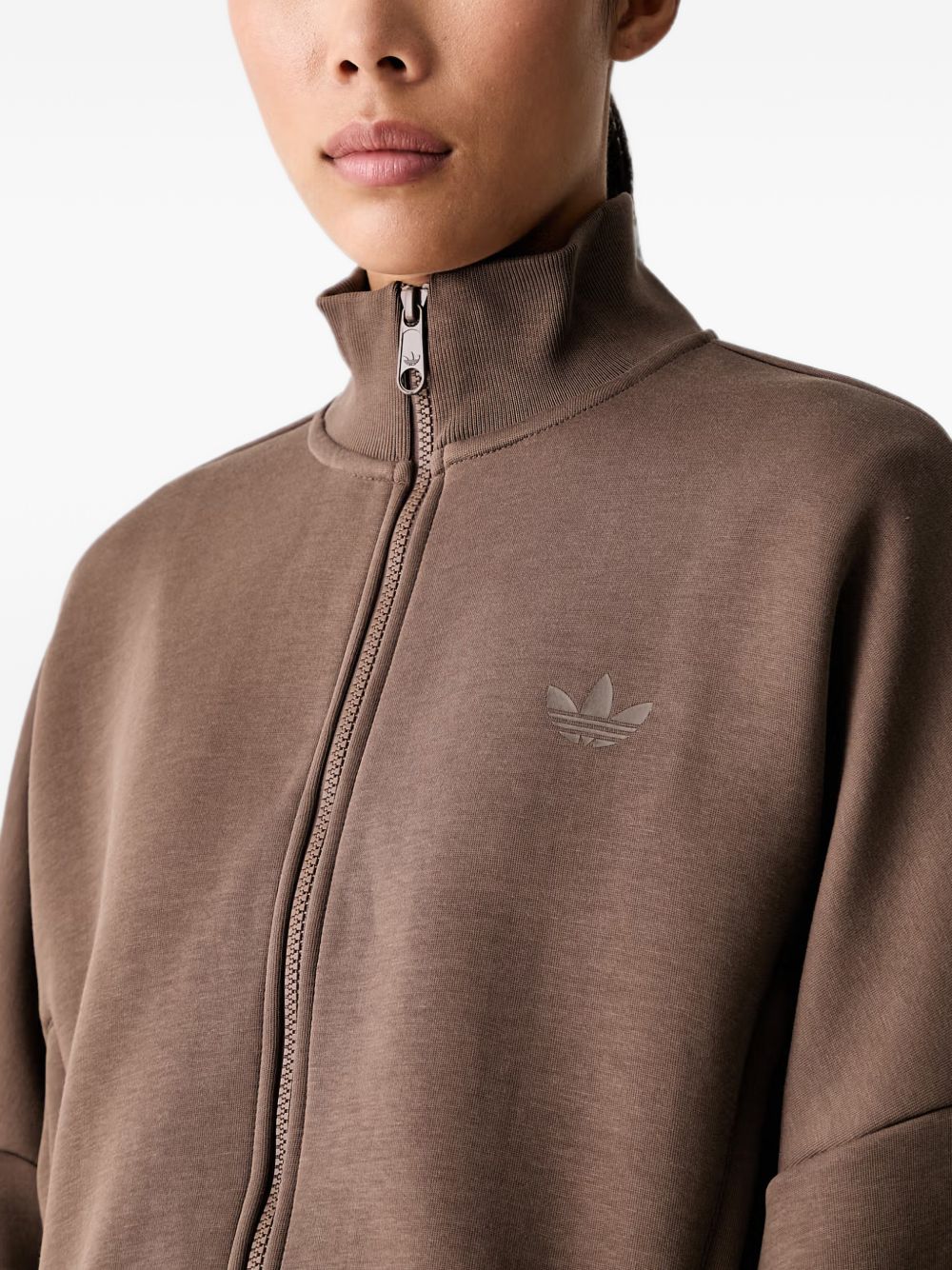 Felpa adidas Originals Spacer Track Top Donna Marrone 