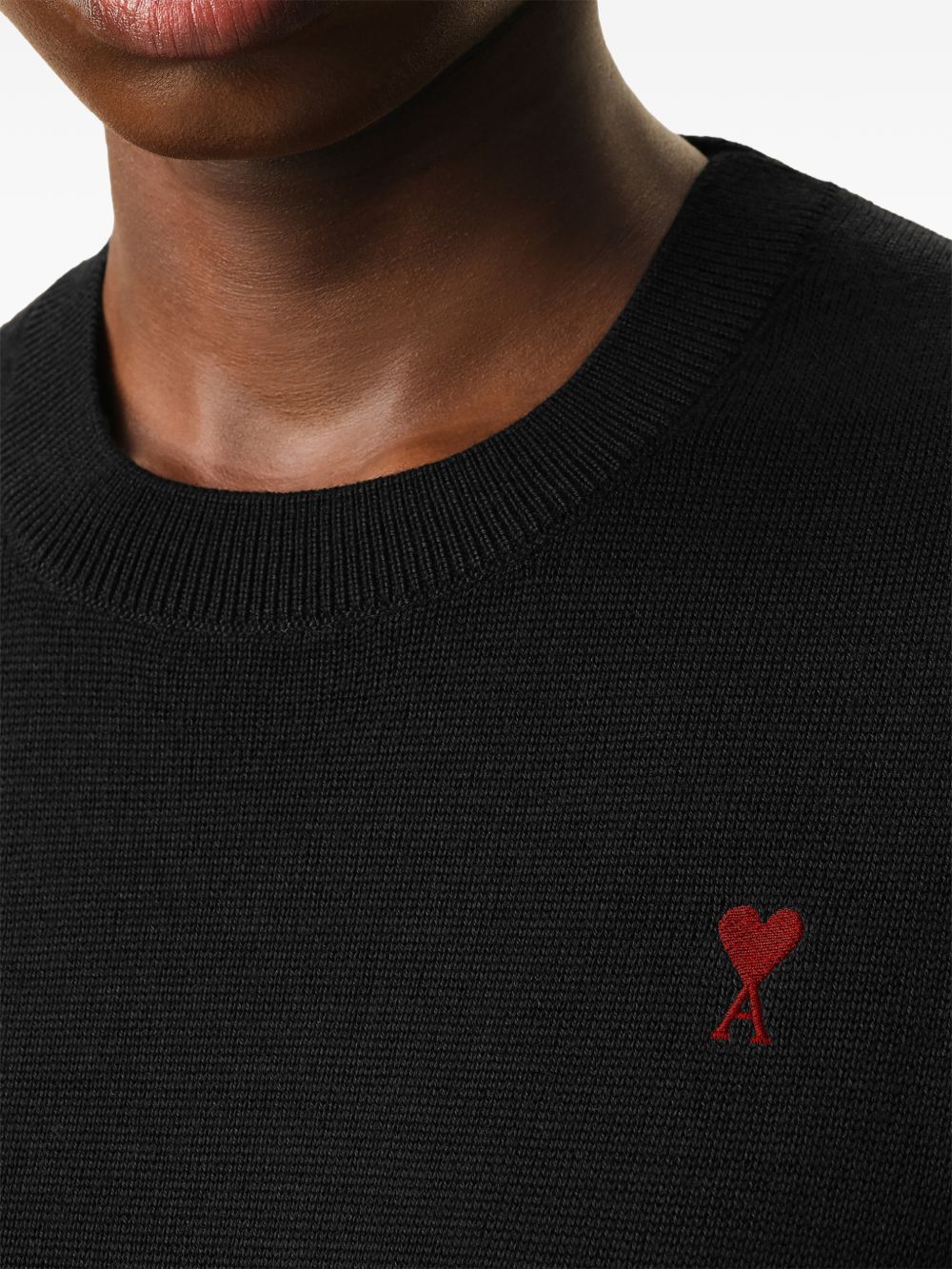 Maglia Girocollo Ami Paris Ami de Coeur Nera 