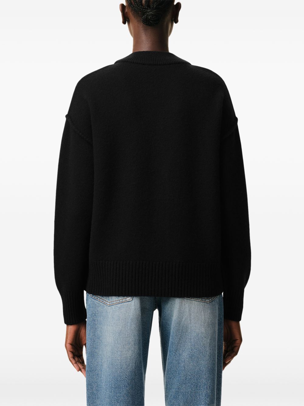 Cardigan Ami Paris Ami de Coeur Nero 