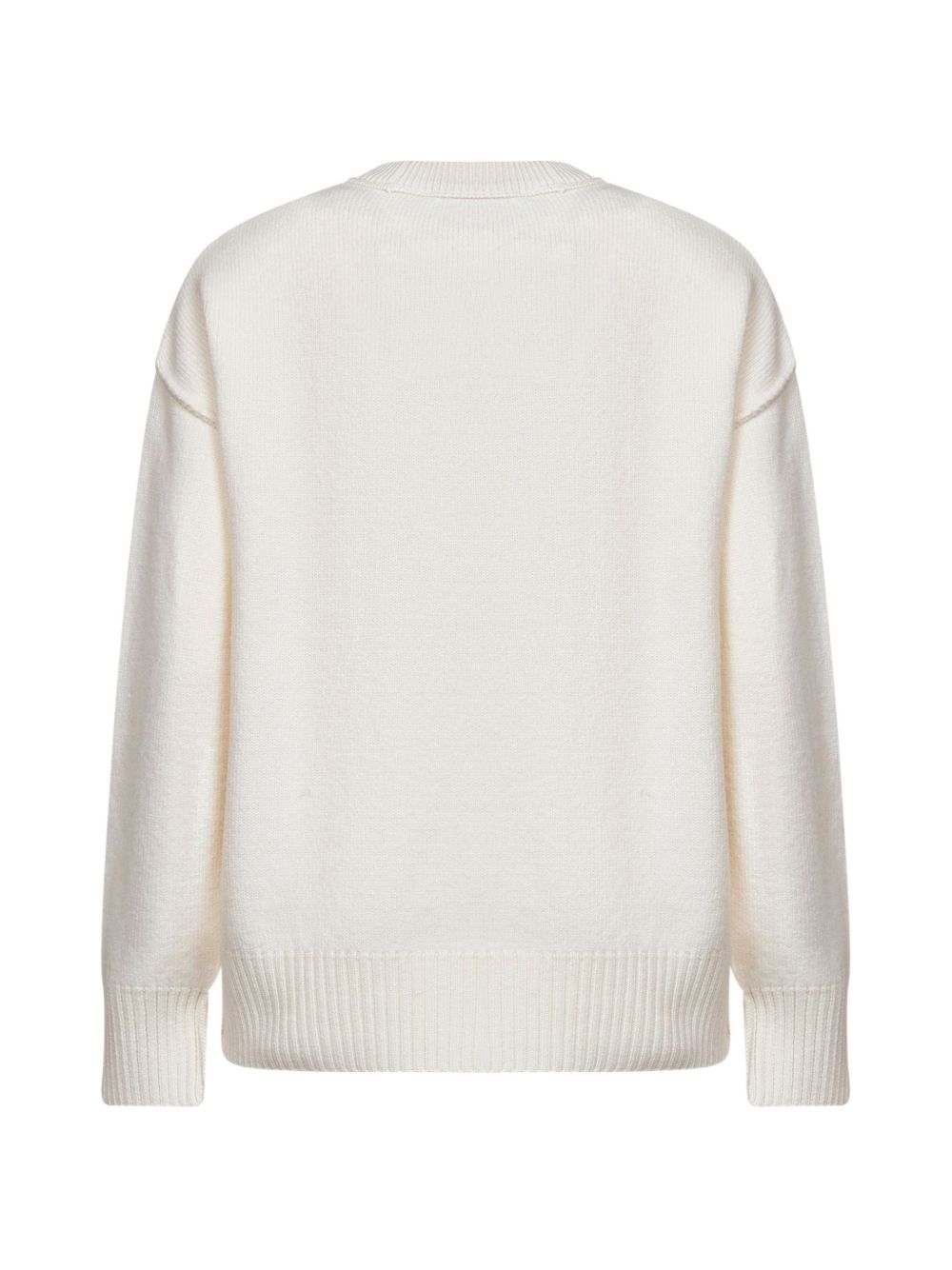 Maglione Intarsio Ami Paris Ami de Coeur Bianco 