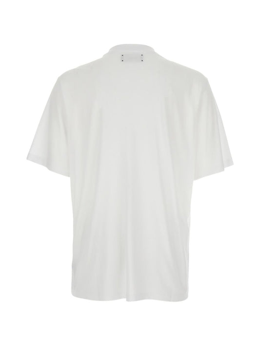 T-Shirt Amiri con Logo sul Collo Bianca 