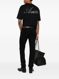 Load image into Gallery viewer, T-Shirt Uomo Amiri con Strass Nera 
