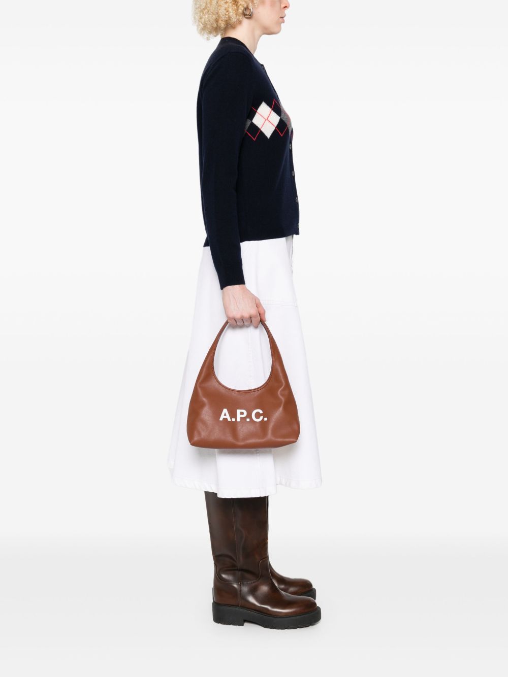 Borsa a spalla Ninon con logo 