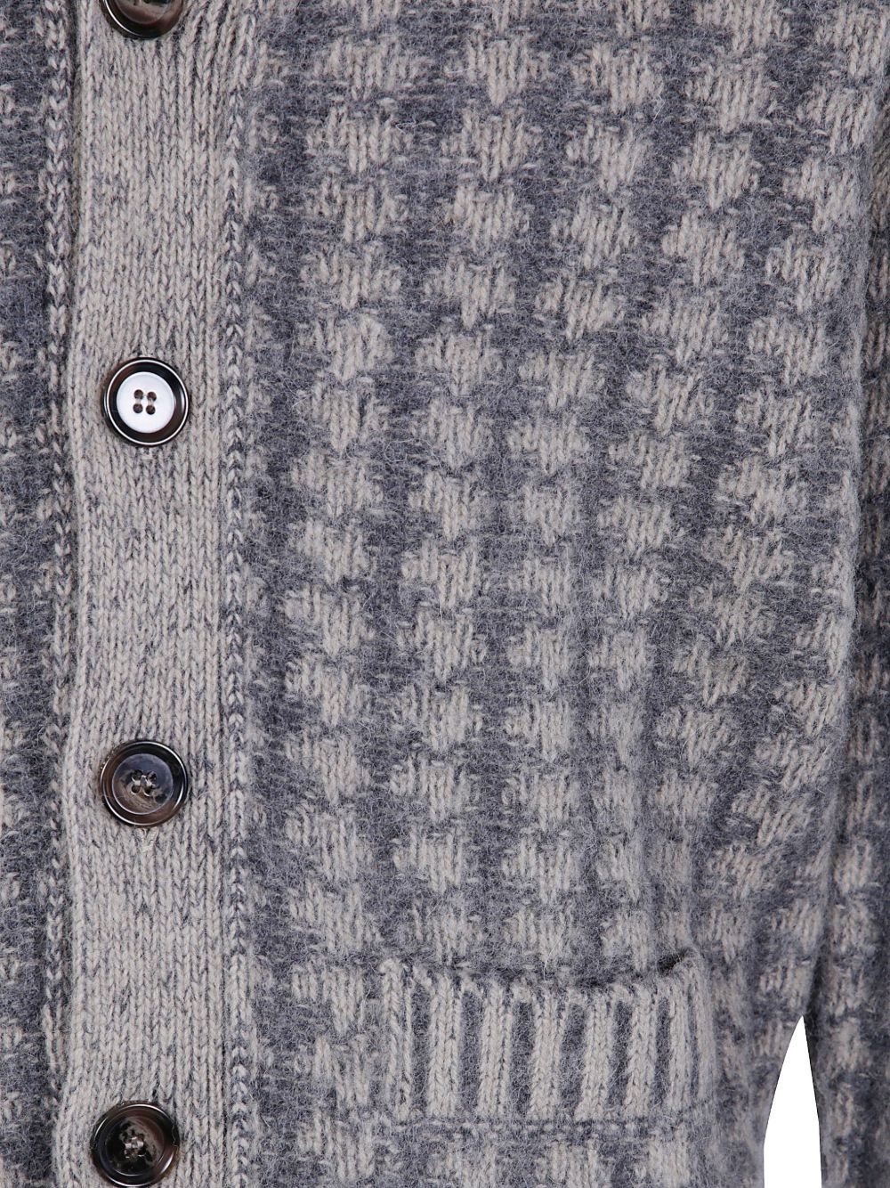 Maglia Aspesi Uomo in Lana a Nido d'Ape Grigio Beige 