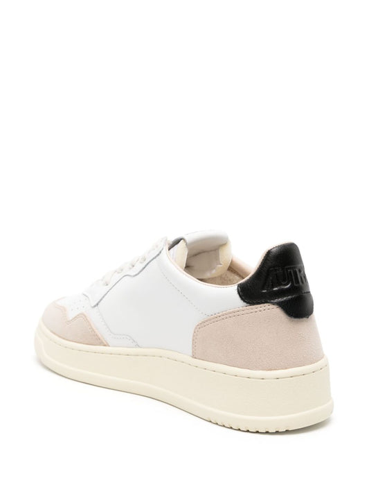 Sneakers Autry Medalist Low Uomo Bianco Nero Beige | AULMLS21 