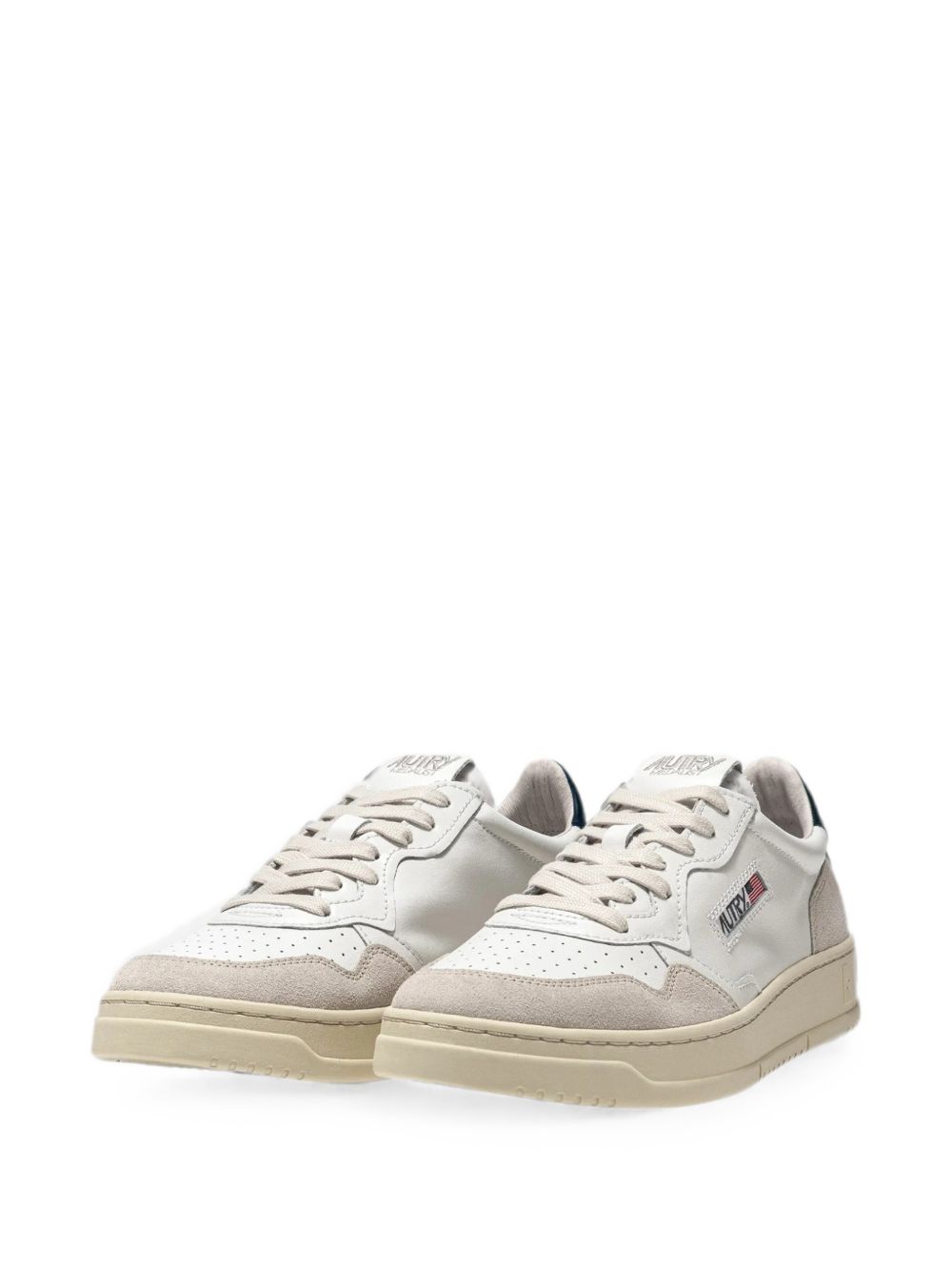 AULMLS28LEAT/SUEDE WHT/BLUE AUTRY