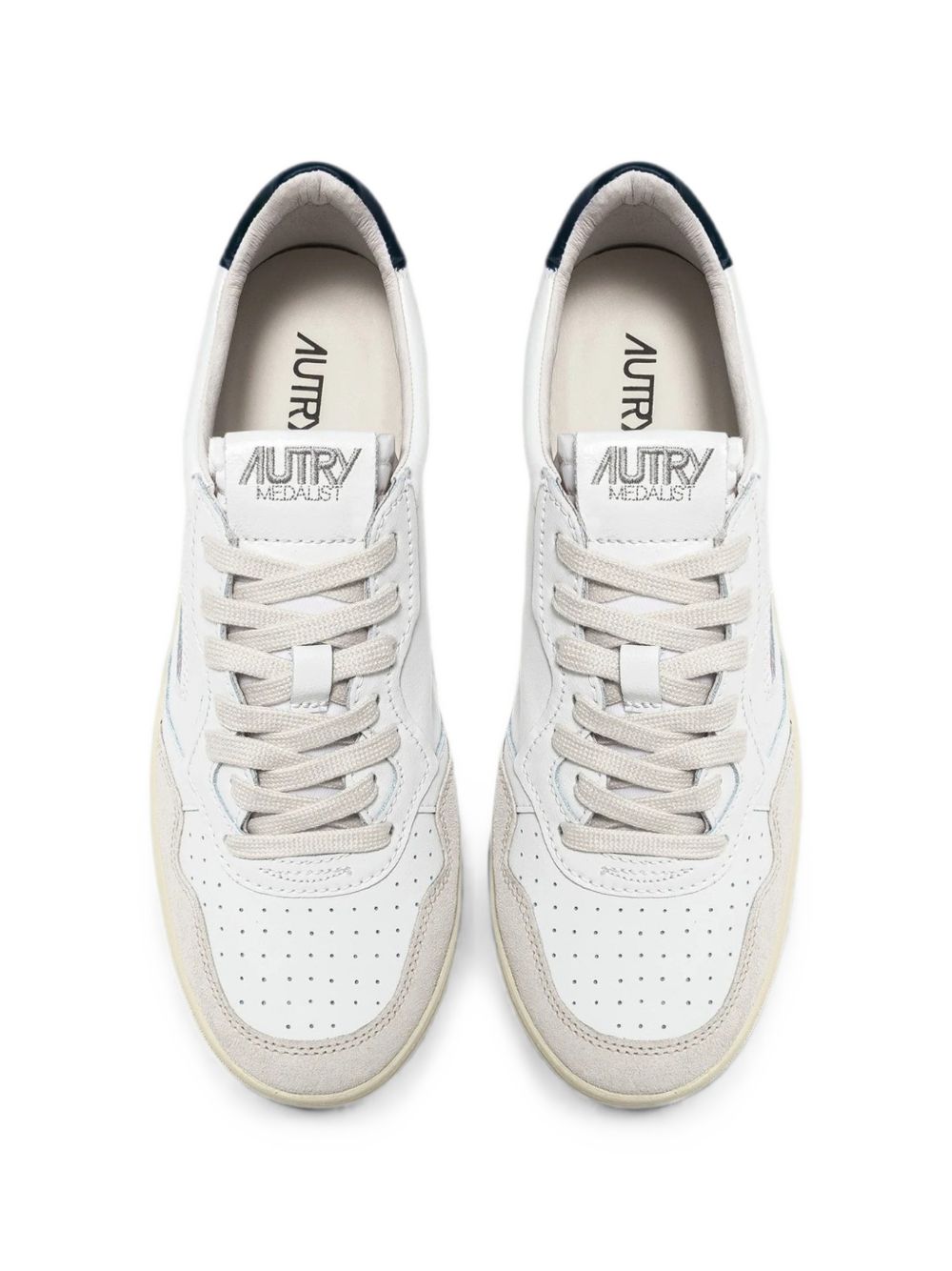 AULMLS28LEAT/SUEDE WHT/BLUE AUTRY