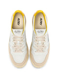 Load image into Gallery viewer, Sneakers basse Medalist in pelle bianca e camoscio lucido 

