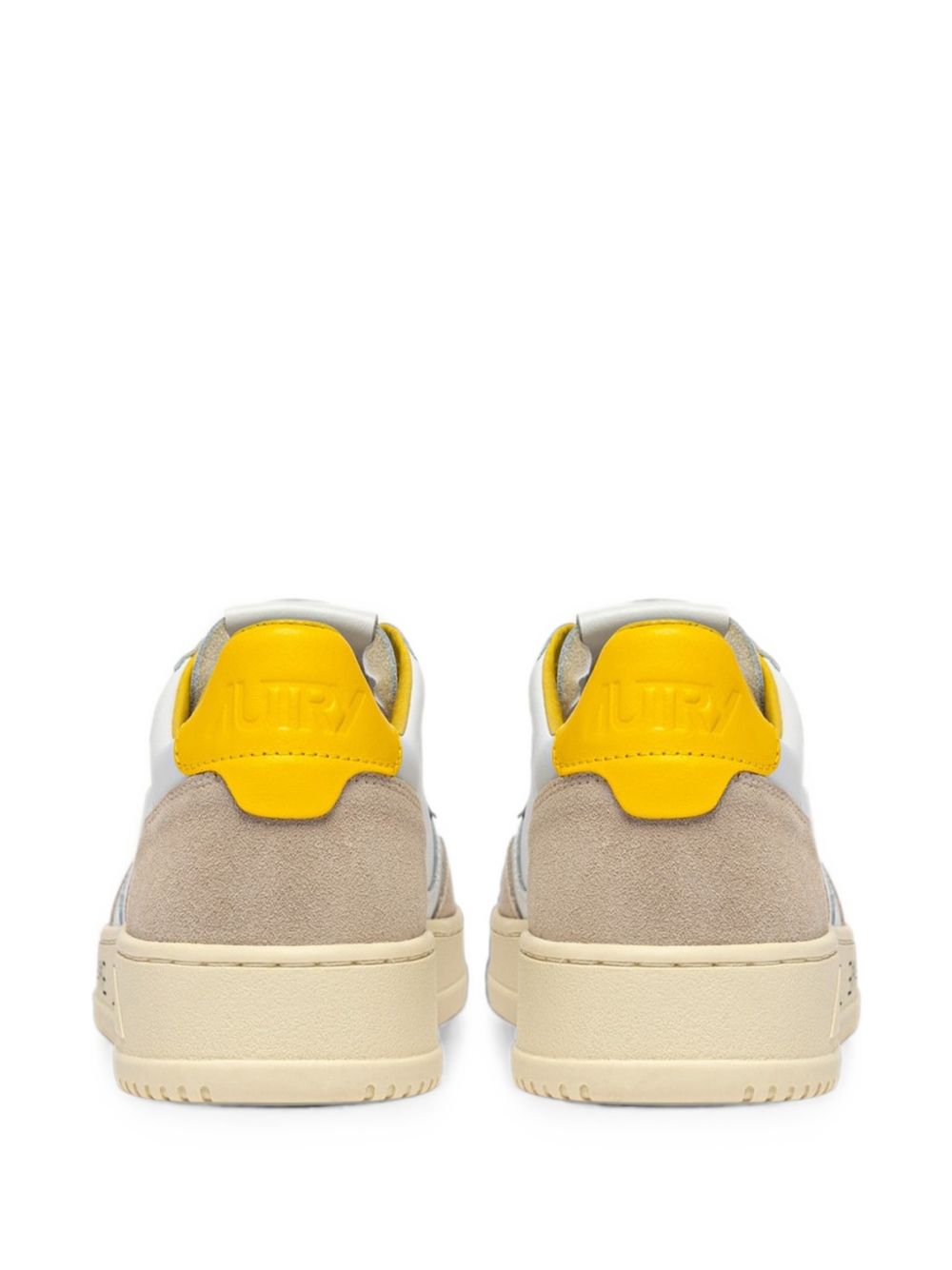 Sneakers basse Medalist in pelle bianca e camoscio lucido 