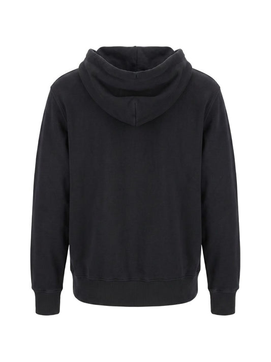 felpa con cappuccio e coulisse con stampa logo 