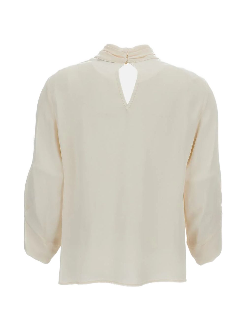 Blusa con fiocco a maniche lunghe 