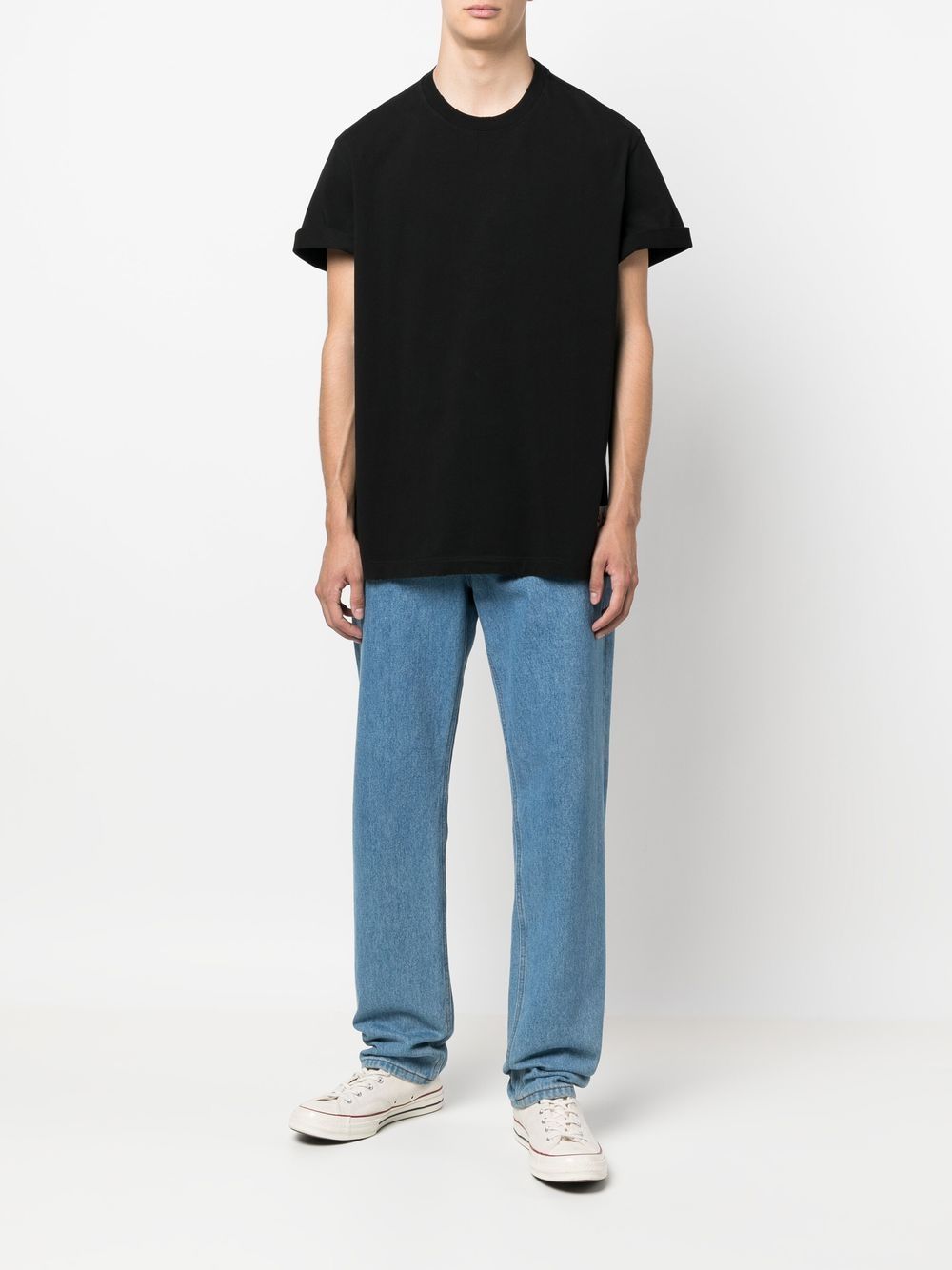 T-shirt con risvolto sulle maniche 