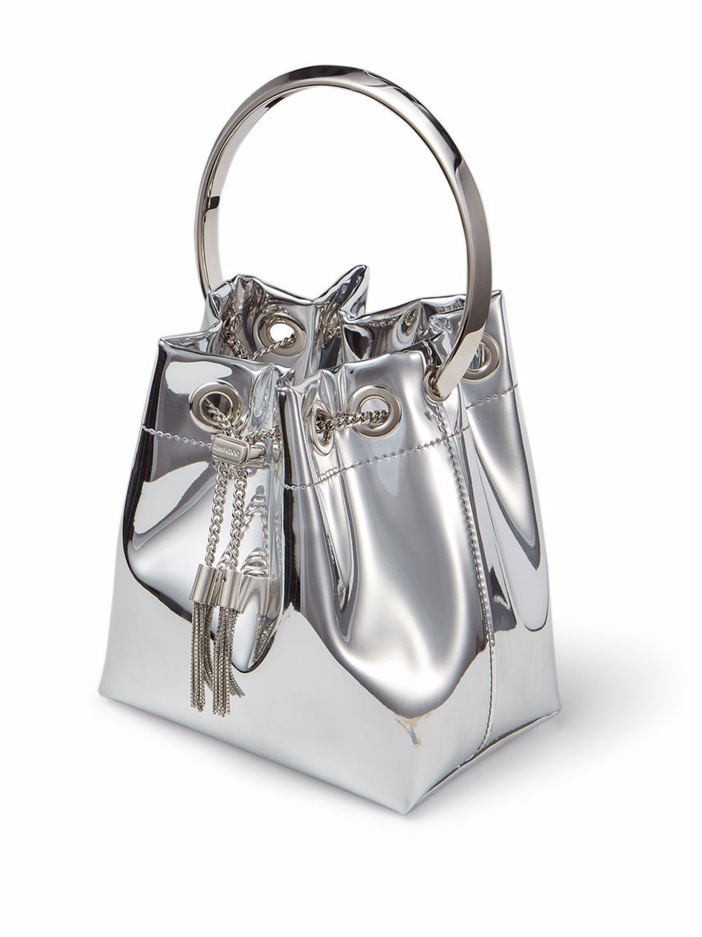 Borsa a secchiello Bon Bon mini con effetto metallizzato 