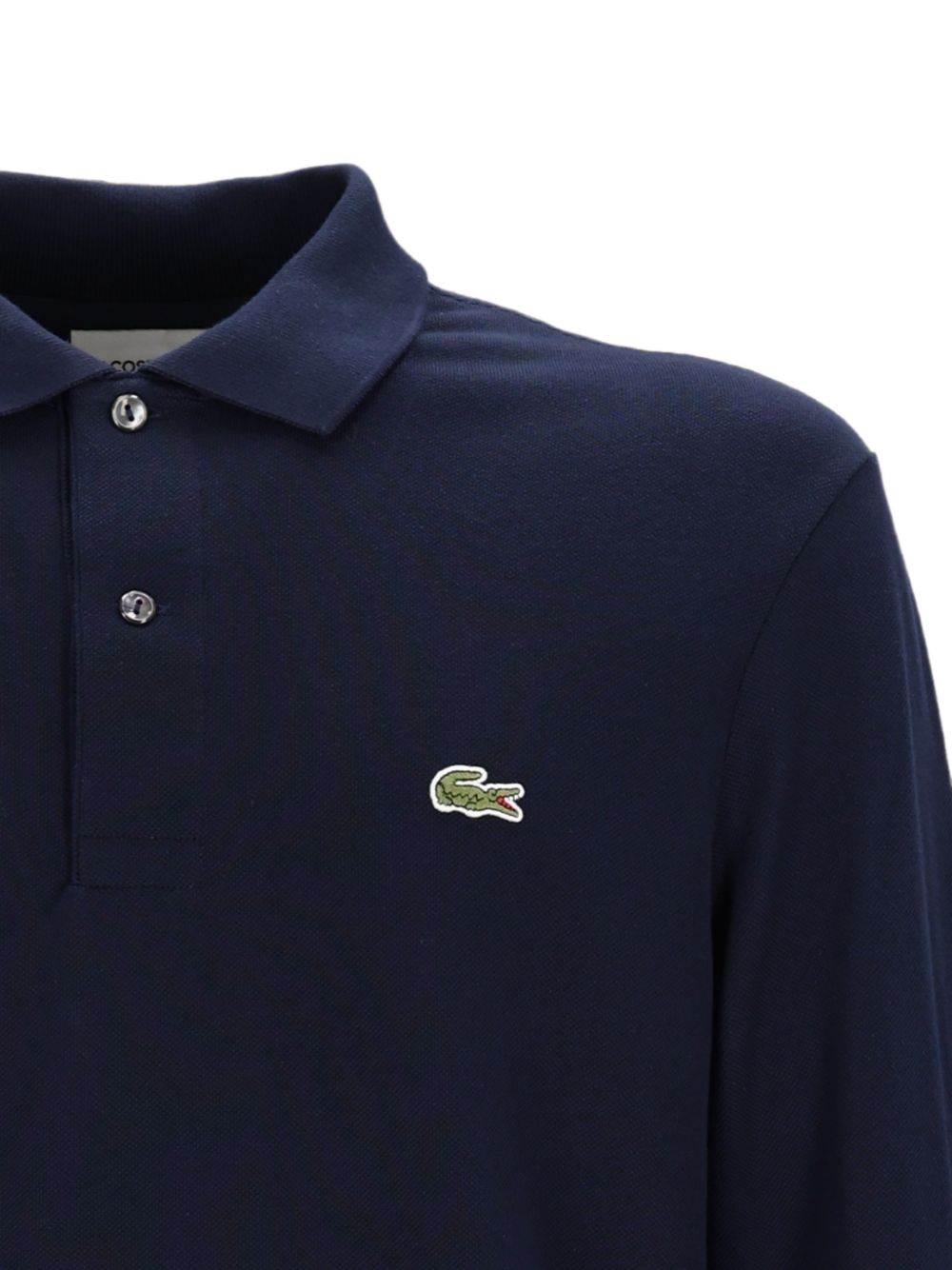 Polo a maniche lunghe con patch logo 