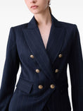 Load image into Gallery viewer, WF6249T731AL9173BLU LUREX PIN STRIPE LIU*JO white
