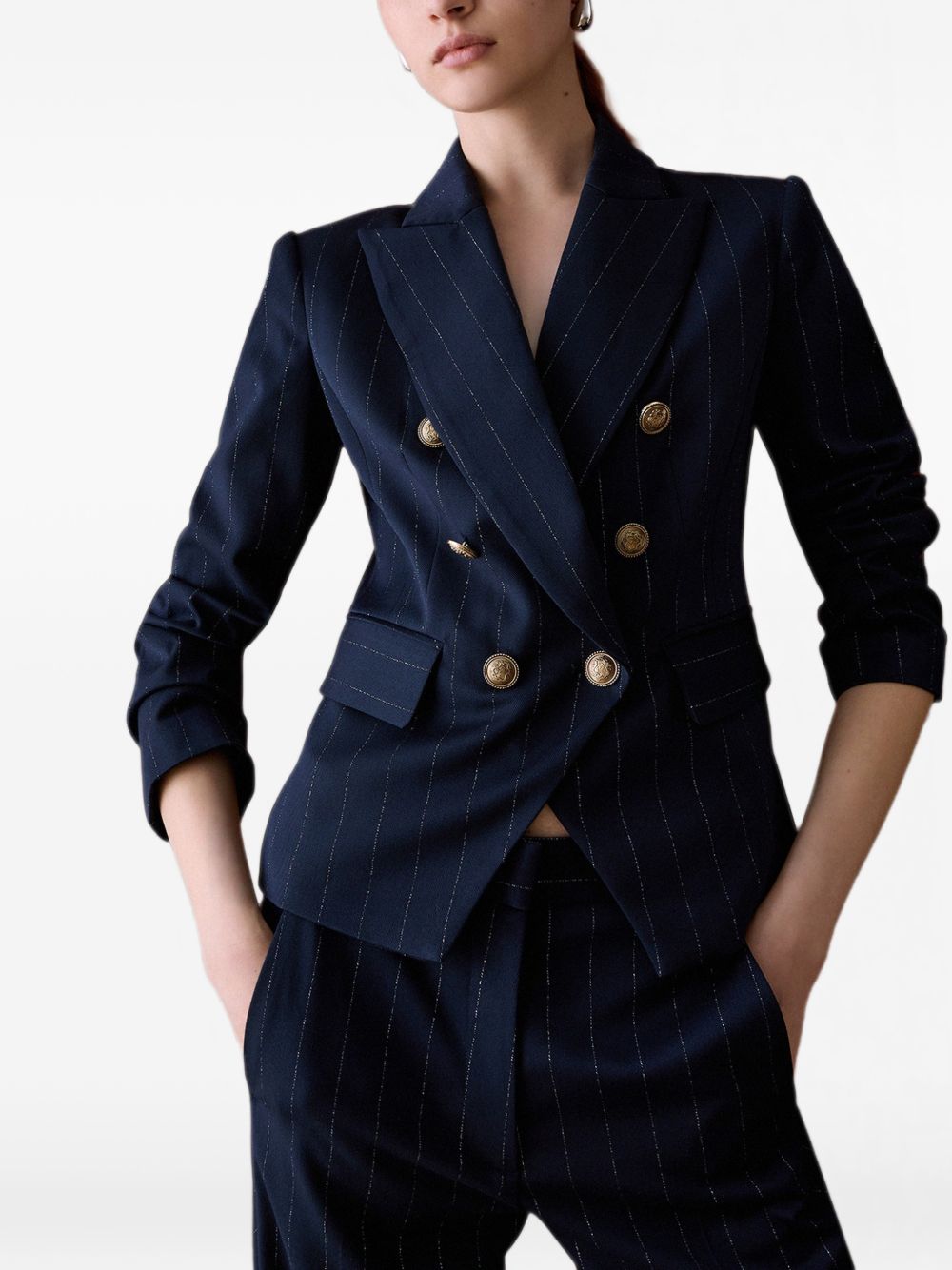 WF6249T731AL9173BLU LUREX PIN STRIPE LIU*JO white