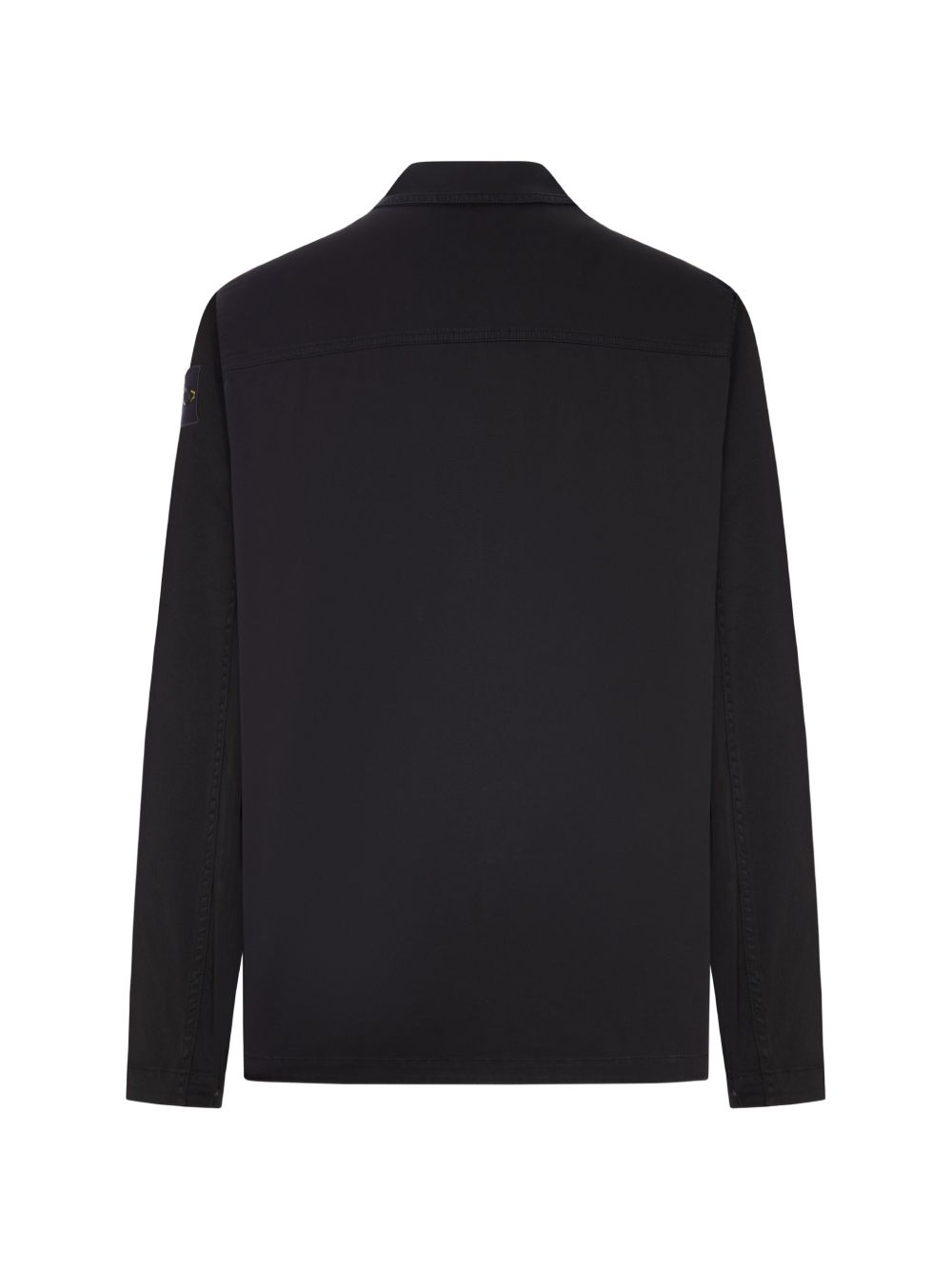 camicia con tasche a patta e chiusura a zip 