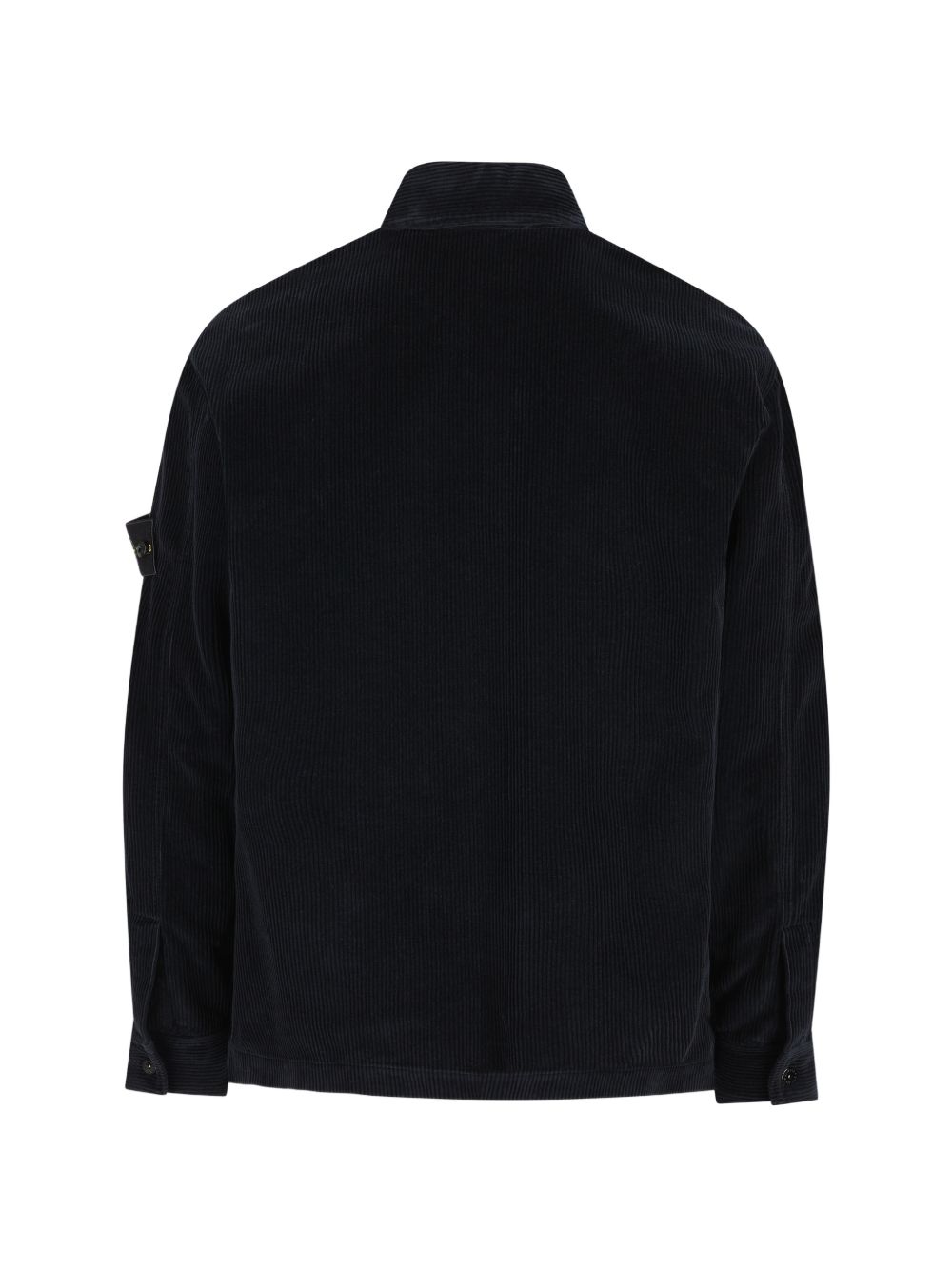 gilet in velluto a coste con patch logo 