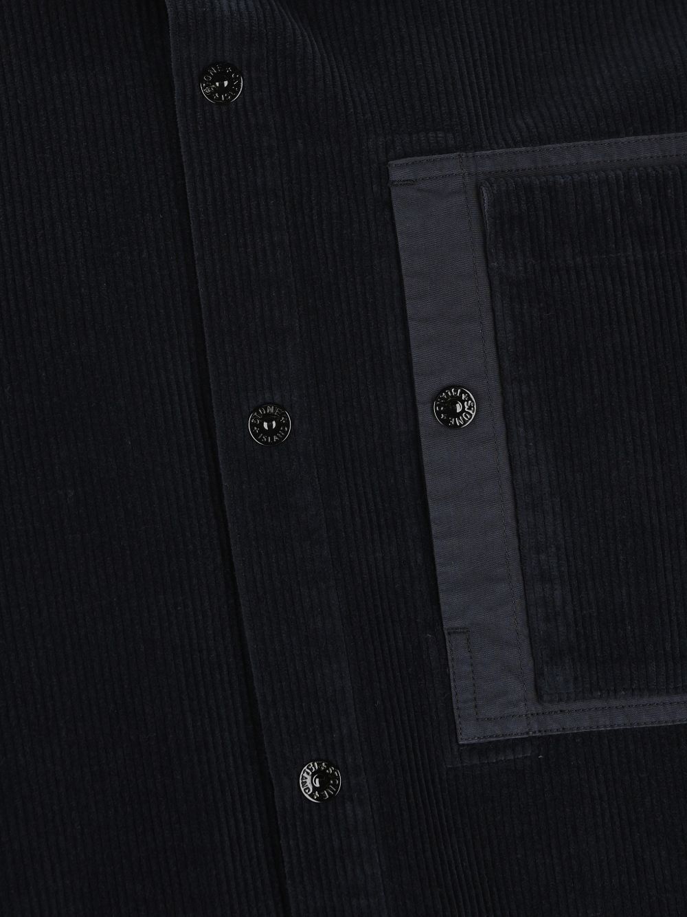 gilet in velluto a coste con patch logo 