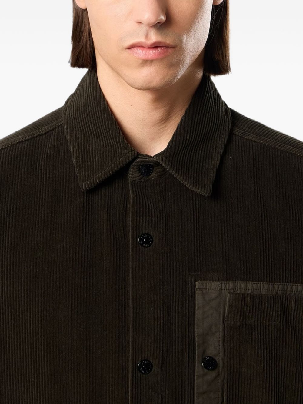 Giacca-camicia a coste 
