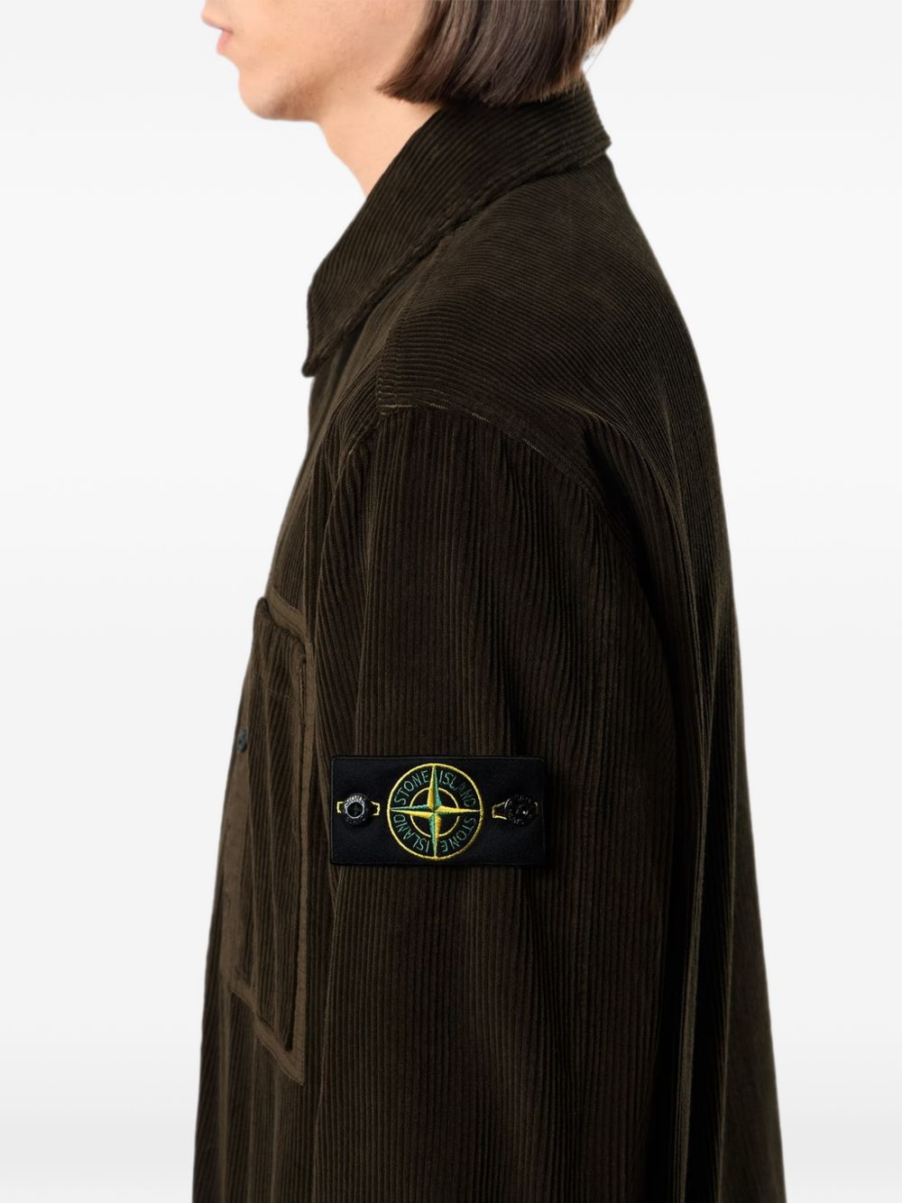 Giacca-camicia a coste 