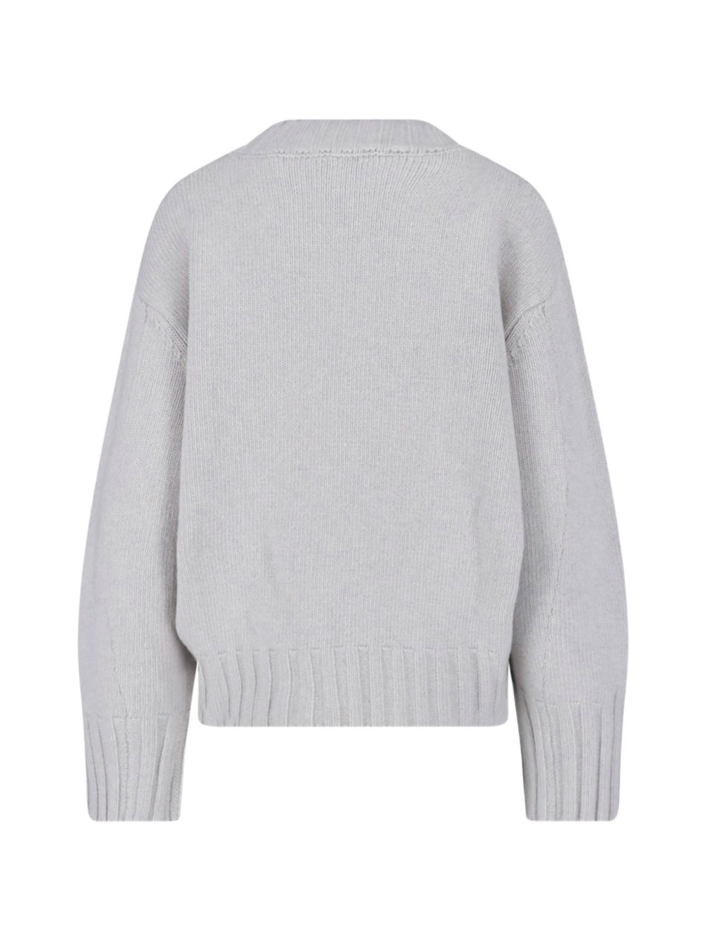 maglione con orlo asimmetrico e logo ricamato 
