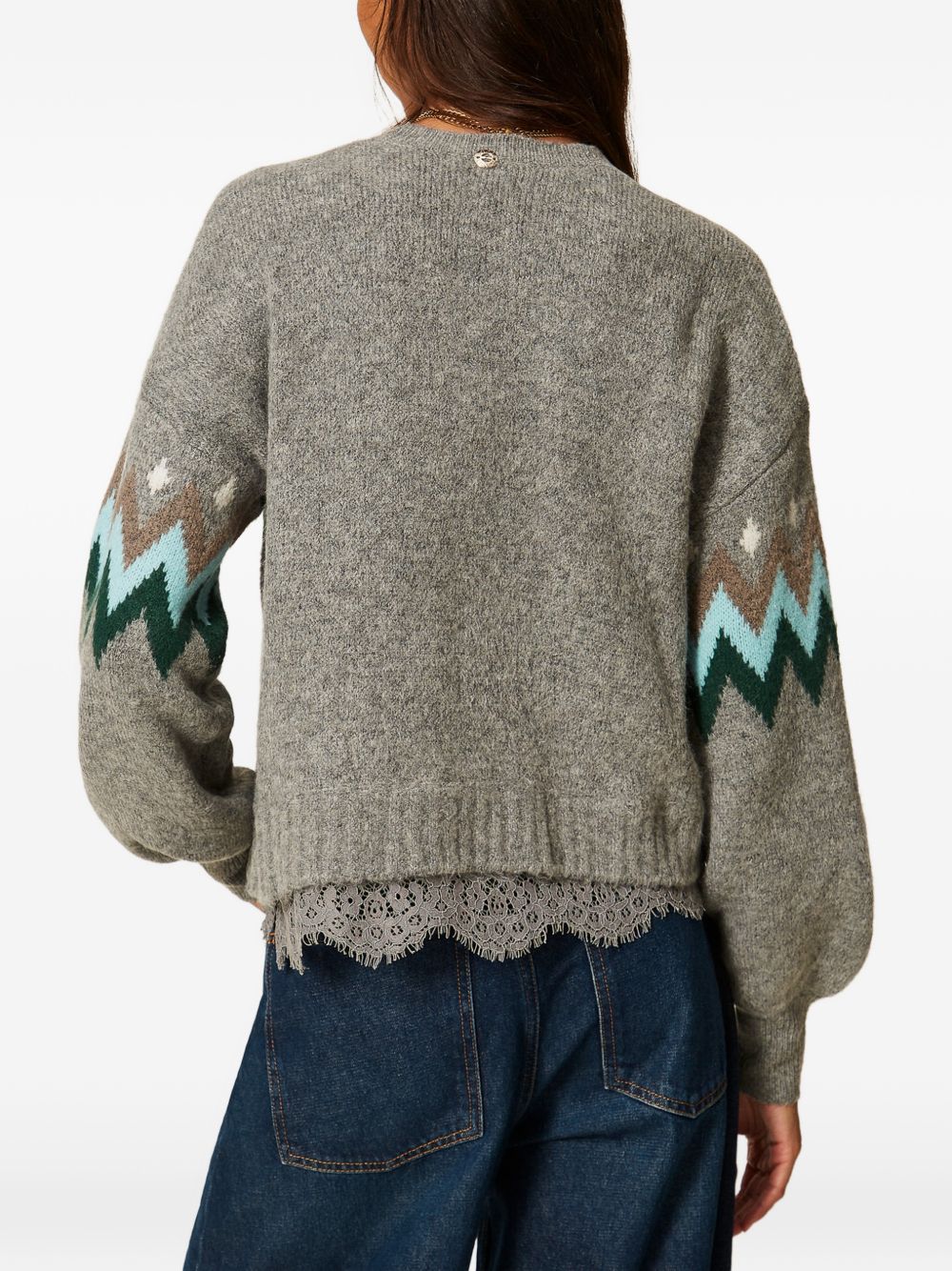 262AT303414120GRIGIO MEDIO MEL.SMERALDO TWINSET